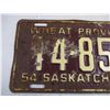 Image 2 : 1954 Saskatchewan Wheat Province License Plate