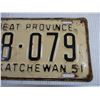 Image 3 : 1951 Saskatchewan Wheat Province License Plate