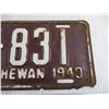 Image 3 : 1949 Saskatchewan License Plate