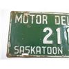 Image 2 : 1949 Motor Delivery Saskatoon Low Number Plate