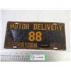 Image 1 : 1950 Motor Delivery Saskatoon Low Number Plate