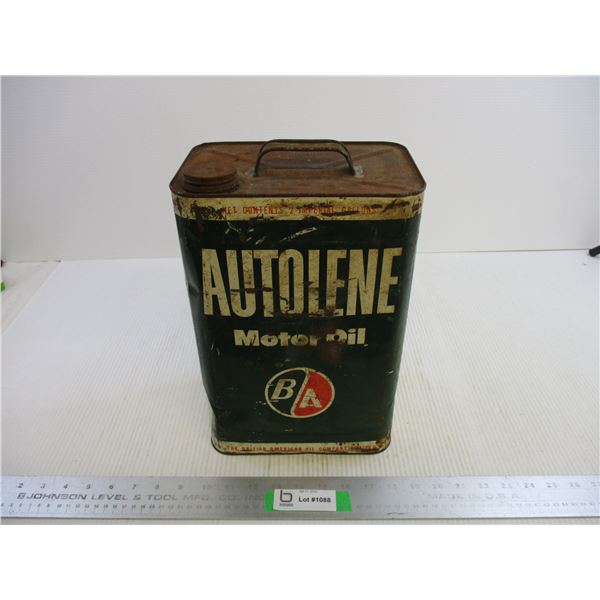 2Gallon BA Autolene Motor Oil Tin