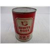Image 2 : White Roase Motor Oil Can w/ Paper (Cardboard?) Label