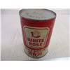 Image 3 : White Roase Motor Oil Can w/ Paper (Cardboard?) Label