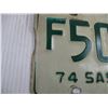 Image 4 : Pair of 1974 Saskatchewan License Plates
