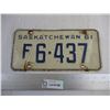 Image 1 : 1961 Saskatchewan License Plate