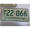 Image 4 : (3) 1970's Saskatchewan License Plates