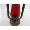 Image 3 : Beacon Barn Lantern w/ Red Globe (15.5" Tall Missing Filer Cap)