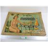 Image 1 : Mission Beverages Cardboard Advertising Sign (28x19.5)