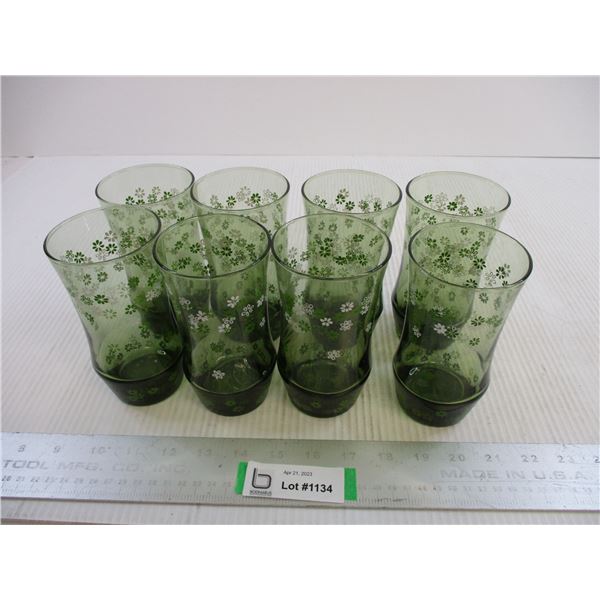 (8) Flower Patterned Tumblers