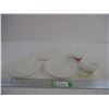 Image 1 : (3) Fire King Plates + (2) Fruit Bowls