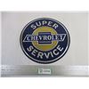 Image 1 : Tin Chevrolet Super Service Sign (12")