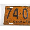 Image 2 : 1942 Saskatchewan License Plate