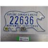 Image 1 : 1992 Northwest Territories Polar Bear License Plate