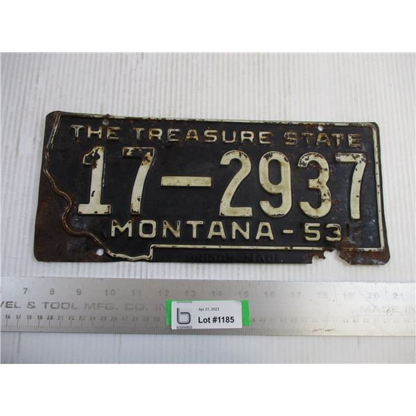 1953 Montana License Plate