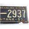 Image 3 : 1953 Montana License Plate