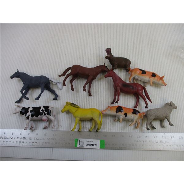 (9) Hard Plastic Animals