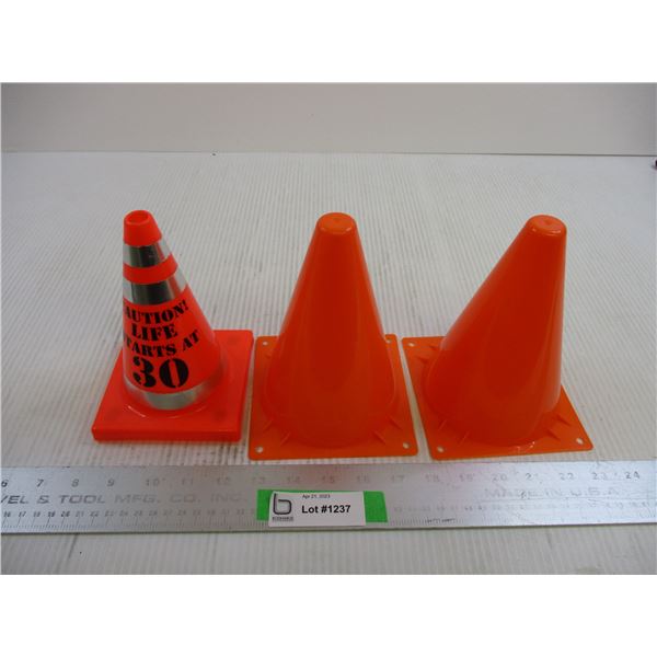 (3) Caution pylons (7.5" Tall)