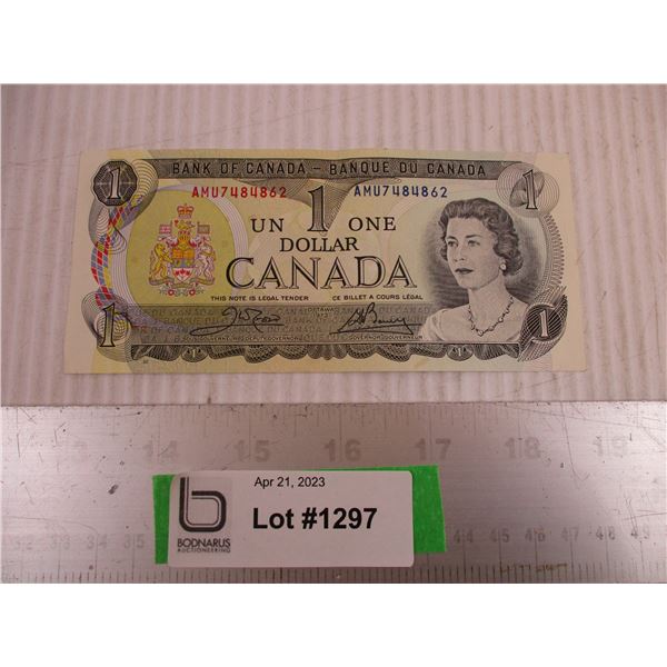 ^1973 Canadian One Dollar Bill