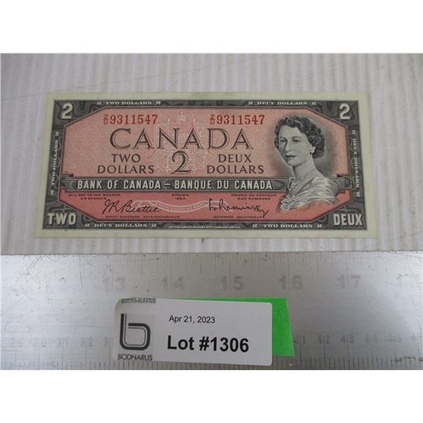 ^1954 Canadian Two Dollar Bill