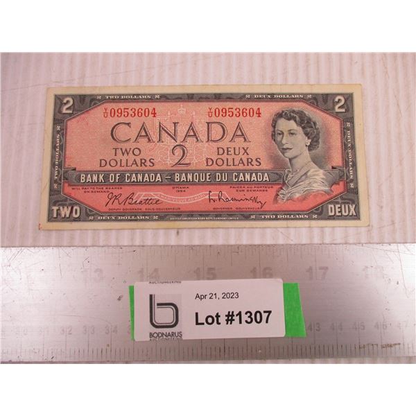 ^1954 Canadian Two Dollar Bill