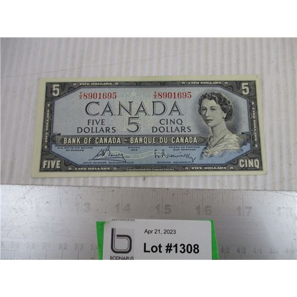 ^1954 Canadian Five Dollar Bill