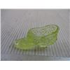 Image 3 : Uranium Glass Shoe Ornament (3" Long)