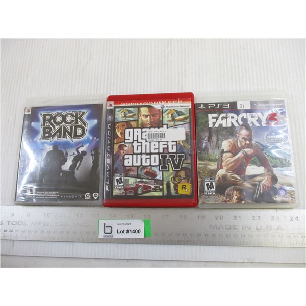 PlayStation 3 Games - Ferry 3, Grand Theft Auto IV, Rock Band