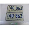 Image 1 : Pair of 1976 Saskatchewan #140-863 License Plates