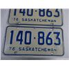 Image 3 : Pair of 1976 Saskatchewan #140-863 License Plates