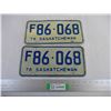 Image 1 : Pair of 1976 Saskatchewan #F86-068 License Plates