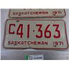 Image 3 : Pair of 1971 Saskatchewan #C41-363 License Plates