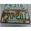 Image 3 : (2)1968 Saskatchewan License Plates #F4-316 & F90-281