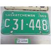 Image 3 : (2) 1961 Saskatchewan License Plates #F39-615 & 1969 #C31-448