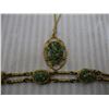 Image 2 : Jade Pendant Necklace w/ Matching Bracelet