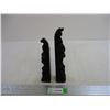 Image 1 : Pair of Stone Totem Pole Decor Items