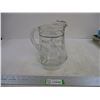 Image 1 : Vintage Clear Glass Pitcher w/ Applied Pattern