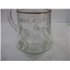 Image 2 : Vintage Clear Glass Pitcher w/ Applied Pattern