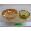 Image 1 : Peach Luster Bowl and Crackle Glass Bowl