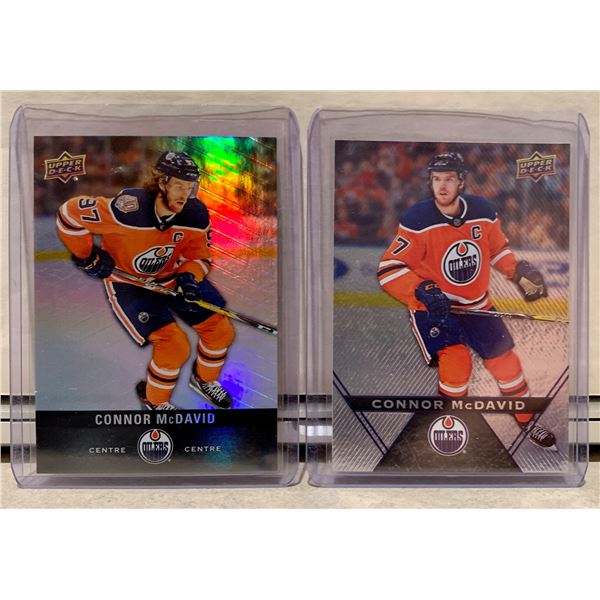 ^(2) Connor McDavid Tim Hortons Foil Cards 