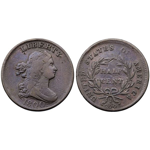 Group of 6 Half Cents, 1800-1808