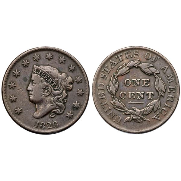 Trio of Cents, 1820-1827, grading F15 to VF20