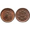 Image 1 : 1847 N-1 R2 Repunched Date PCGS graded MS64 Red & Brown, CAC Approved