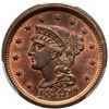 Image 2 : 1847 N-1 R2 Repunched Date PCGS graded MS64 Red & Brown, CAC Approved