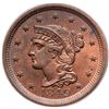 Image 2 : 1849 N-22 R1 PCGS graded MS65 Red & Brown, CAC Approved