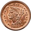 Image 2 : 1853 N-10 R1 Repunched 18 PCGS graded MS64 Red & Brown