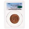 Image 2 : 1854 N-1 R3 PCGS graded MS64 Brown, CAC Approved