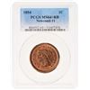 Image 2 : 1854 N-11 R2 PCGS graded MS64+ Red & Brown