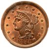 Image 2 : 1854 N-21 R2 Repunched 185 PCGS graded MS65 Red & Brown