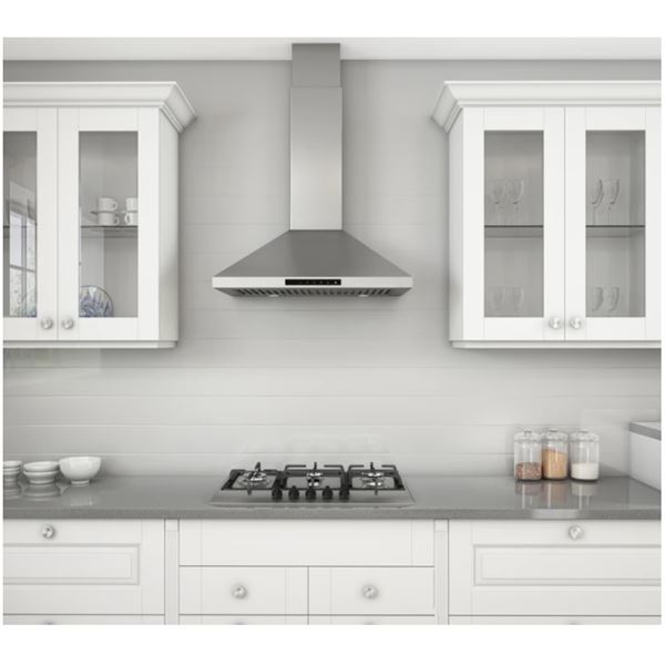 AN-1505 WPNL630 30 in. Wall Mount Stainless Steel Pyramid Range Hood - 112855090821CBS1ECP-2.7